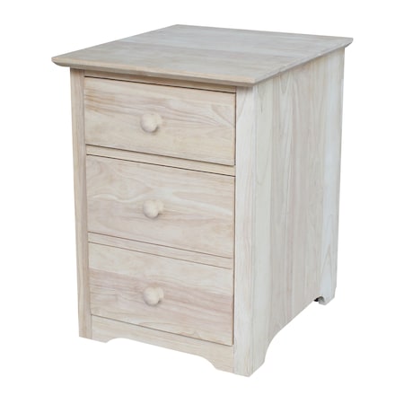 International Concepts Rectangle 2 drawer File Cabinet, 18.1 W, 20.9 L, 25.4 H, Wood Unfinished OF-51